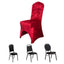 Crushed Velvet Spandex Banquet Chair Cover Fitted Slipcover Red - Stretch 190GSM Slipcover with Foot Pockets