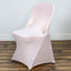 10 Pack Stretch Spandex Chair Covers Blush for Folding Chairs - Durable 160GSM Fitted Slipcovers