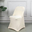 10 Pack Stretch Spandex Chair Covers Beige for Folding Chairs - Durable 160GSM Fitted Slipcovers