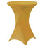 Spandex 30" Round Cocktail Table Cover Gold - Easy to Maintain Stretch Fitted Highboy Tablecloth for Stylish Events
