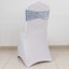 5 Pack Premium Crushed Velvet Chair Sashes Dusty Blue Ruffle Style - Textured Chair Bands for Stunning Event Decor