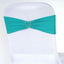 5 Pack Stretch Spandex Chair Sashes Turquoise - Fitted Finish Two Ply Heavy Duty Chair Bands 5"x12"