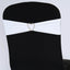 5 Pack Stretch Spandex Chair Sashes White - Fitted Finish Two Ply Heavy Duty Chair Bands 5"x12"