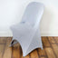 Stretch Spandex Chair Cover Silver for Folding Chairs - Reusable & Wrinkle-Resistant 160GSM Fitted Slipcover
