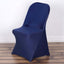 Stretch Spandex Chair Cover Navy Blue for Folding Chairs - Reusable & Wrinkle-Resistant 160GSM Fitted Slipcover
