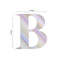 4 Pack 5" Iridescent Alphabet Stickers Banner, Customizable Stick on Letters - B