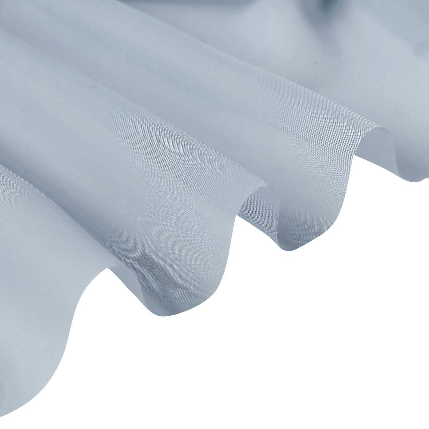 5ftx32ft Dusty Blue Chiffon Curtain Panel, Durable Flame Resistant Backdrop Ceiling Drapery With Rod Pocket