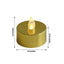12-Pack LED Tealight Candles Metallic Gold Design - Reusable Flameless Battery Operated Lights
