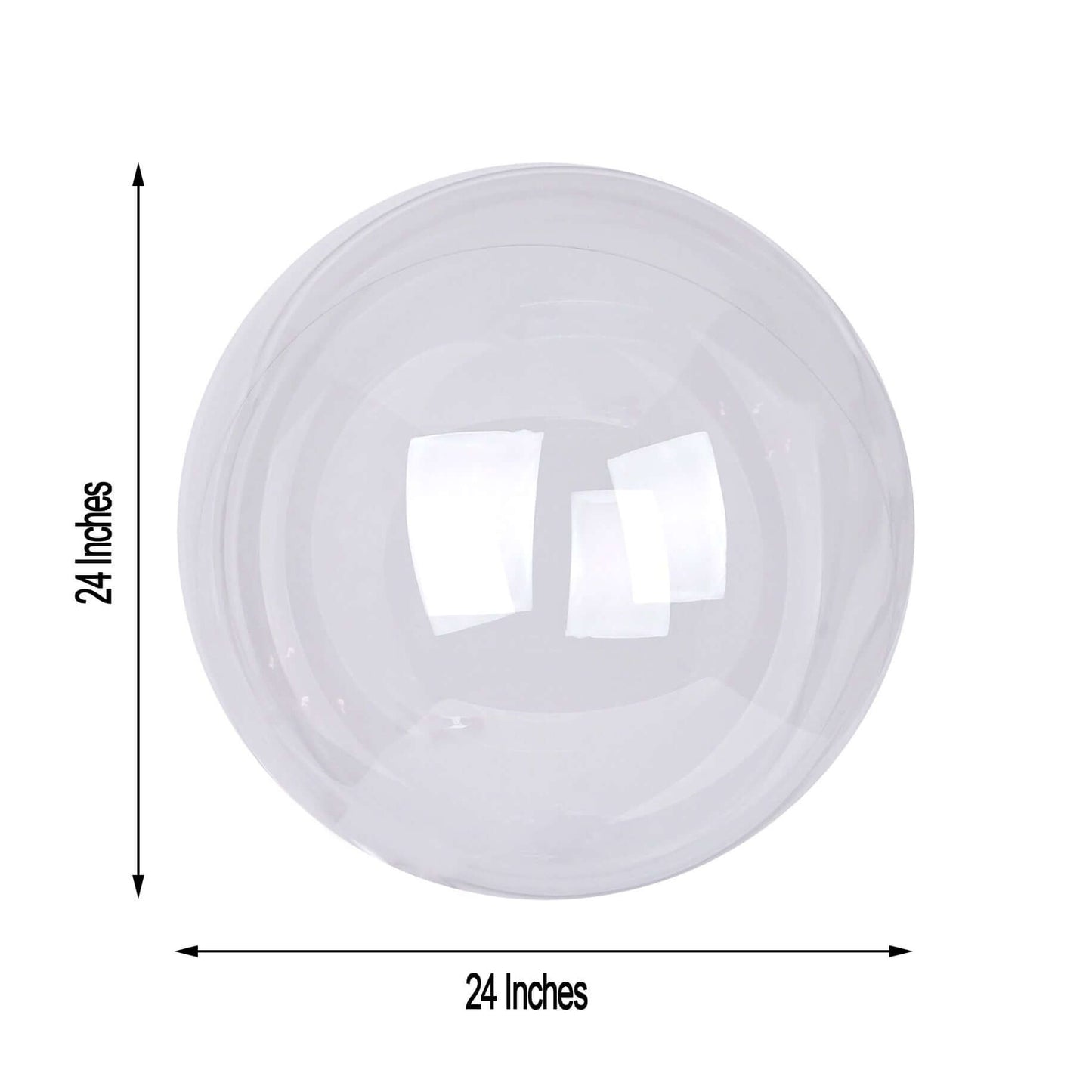 24" Clear Fully Transparent Durable PVC Helium or Air Bubble Balloon