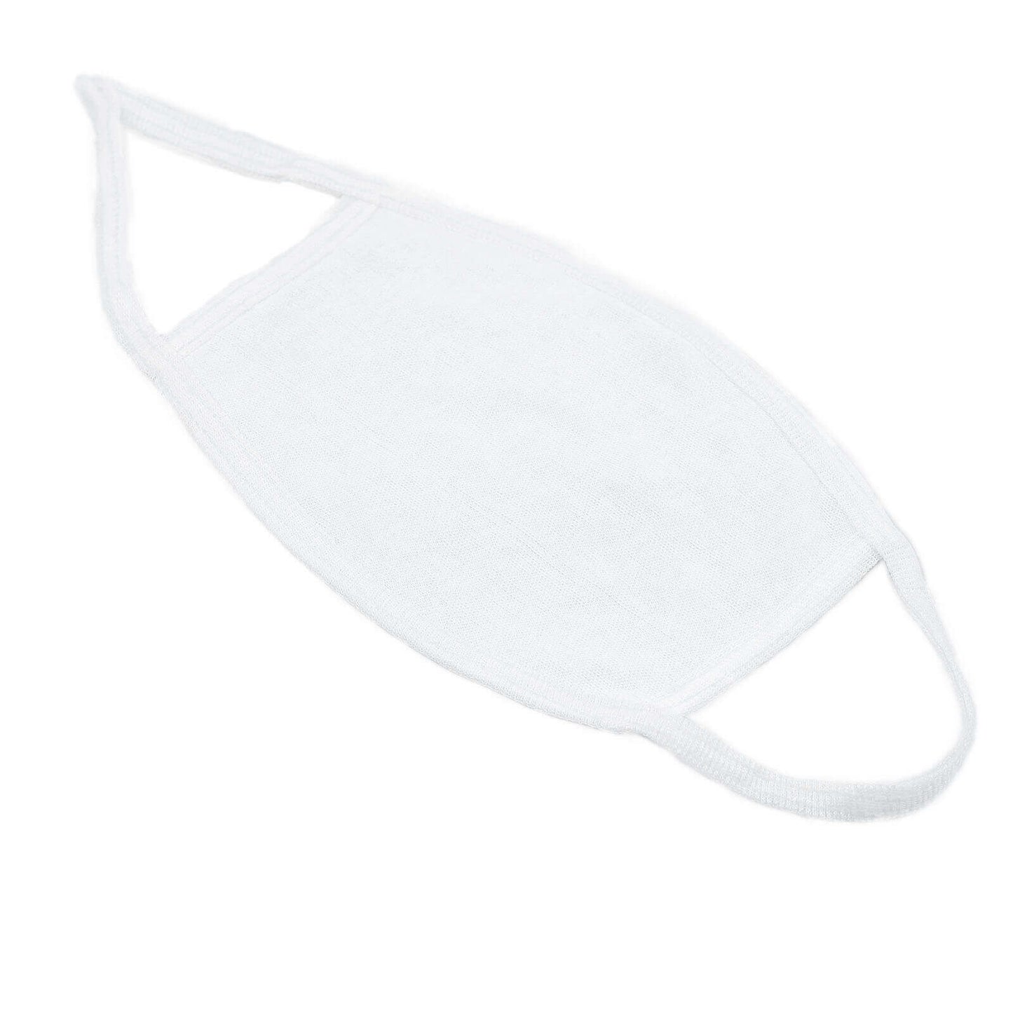 30 Pack 3 Ply White Cotton Face Mask, Reusable Fabric Masks With Soft Ear Loops