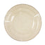 10-Pack Plastic 9" Round Dinner Plates in Gold Glitter with Ruffled Rim - Transparent Sturdy Disposable Dinnerware