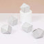 25 Pack 2"x3" Geometric Silver Glitter Wedding Favor Candy Gift Box