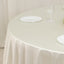 Scuba Round 132" Tablecloth Shimmering Pearl White - Wrinkle Free, Stain Resistant & Seamless Table Cover
