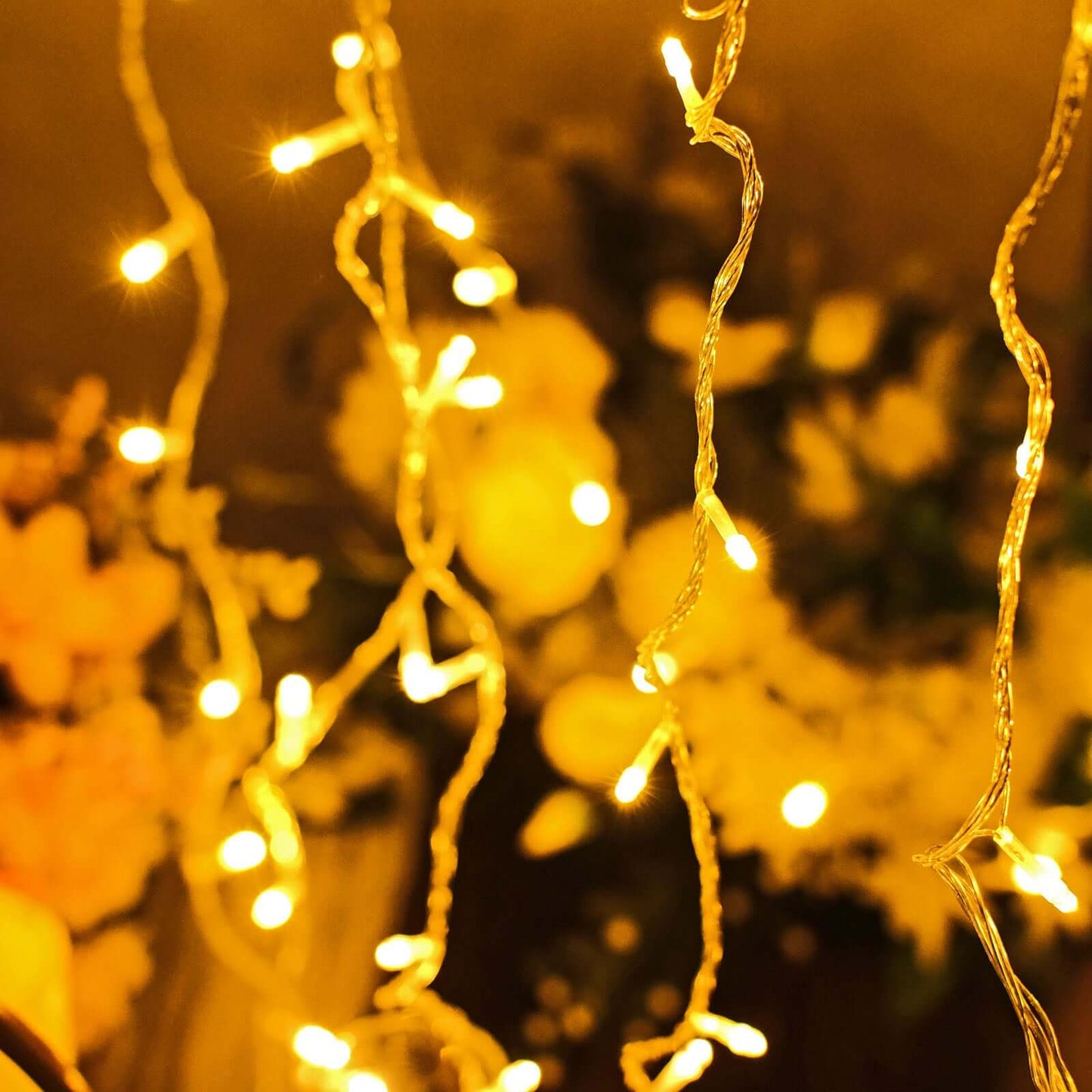 30ft Warm White 100 LED Connectable String Lights, 120V Fairy Lights
