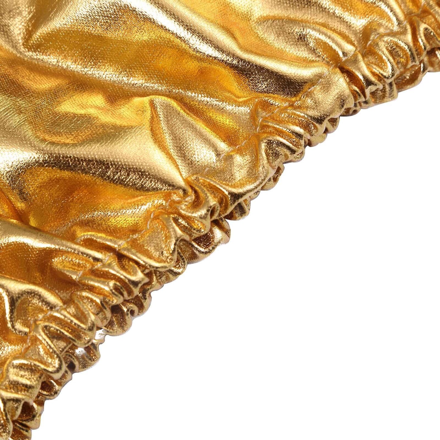 Set of 5 Metallic Gold Spandex Cylinder Pedestal Stand Covers, Shiny Stretchable Pillar Prop Covers - 130 GSM