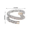 4 Pack Silver Rhinestone Swirl Napkin Rings, Sparkle Cloth Napkin Holders