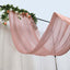 5ftx32ft Dusty Rose Chiffon Curtain Panel, Durable Flame Resistant Backdrop Ceiling Drapery With Rod Pocket