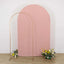 8ft Matte Dusty Rose Spandex Fitted Wedding Arch Cover For Round Top Chiara Backdrop Stand