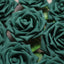 24 Roses 5" Hunter Emerald Green Artificial Foam Flowers With Stem Wire and Leaves