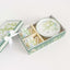 Greenery Theme Bridal Shower Gift Set, Set of 2 Porcelain Espresso Cups and Saucers with Matching Keepsake Box
