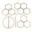 6ft Gold Metal Honeycomb Wedding Flower Frame Backdrop Stand, Floor Standing Balloon Display Arch