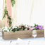 Natural Wood Planter Rectangular Box 30"x6"- Durable Decor with Removable Plastic Liner for Tables