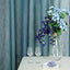 2 Pack Handmade Light Blue Faux Linen Curtains 52"x84", Curtain Panels With Chrome Grommets