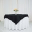 100% Cotton 54"x54" Table Overlay Square Tablecloth Black Linen - Soft & Breathable Fabric Table Topper