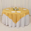 Lamour Satin 72"x72" Table Overlay Square Tablecloth Champagne - Smooth Finish Table Topper