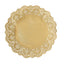 50 Pcs Paper 12" Round Placemats in Gold - Food Grade Lace Paper Doilies for Dessert Display & Table Decor