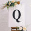 Decorative Rhinestone Alphabet "Q" Letter Stickers, Glitter Adhesive Craft Letters Black DIY Sparkle Embellishments 8"