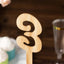 Set of 20 Wooden Wedding Table Numbers Natural 1-20 with Round Holder Base - Rustic Table Signs for Receptions 11" Tall