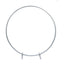 24" Silver Round Arch Wedding Centerpiece, Metal Hoop Wreath Tabletop Decor