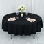 Premium Polyester 90" Round Tablecloth Black - Stain and Wrinkle-Resistant 220GSM Table Cover for Weddings & Event Decor