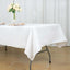Premium Polyester 54"x96" Rectangle Tablecloth White - Durable 220GSM Stain-Resistant Fabric for Weddings & Events