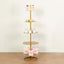 5 Tier Champagne Tower Stand Gold Metal Round Dessert Display Cupcake Holder - Sturdy Event Centerpiece 4.5ft Tall