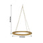 Gold Hanging Metal Floral Chandelier Frame - 32" Circular Lighting, Candle and Floral Display Base