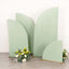 Set of 4 Matte Sage Green Spandex Half Moon Chiara Backdrop Stand Covers, Custom Fitted Wedding Arch Covers - 2.5ft,5ft,6ft,7ft