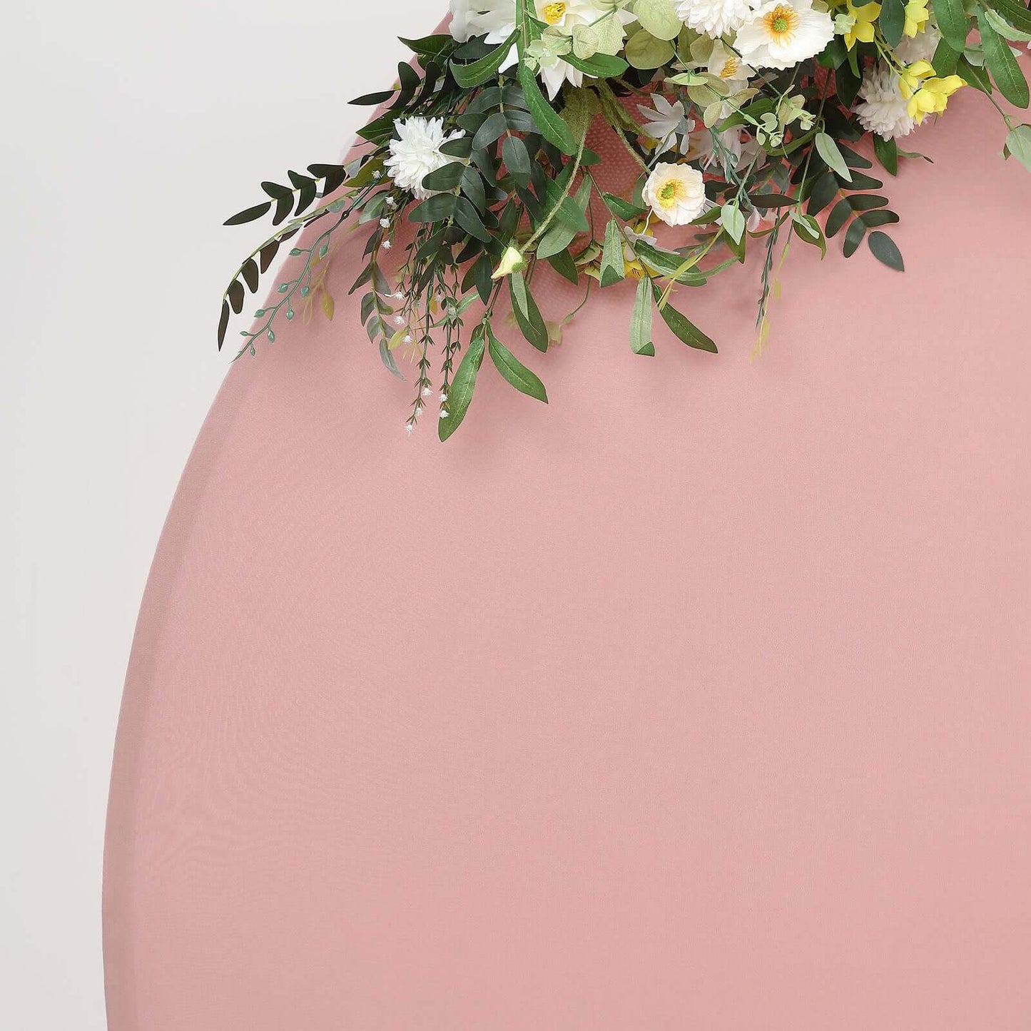 7.5ft Matte Dusty Rose Round Spandex Fit Party Backdrop Stand Cover