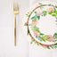 25-Pack Paper 9" Round Dinner Plates in White with Rose/Peony Flower Wreath - Disposable Party Plates for Bridal Showers & Garden Parties