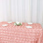 Satin 90"x132" Rectangle Tablecloth Dusty Rose - Grandiose 3D Rosette Seamless Table Cover