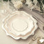 25-Pack Paper Dessert Plates in White with Silver Scallop Rim - Disposable 300GSM Appetizer Salad Plates 8"