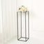 2-Pack Wedding Flower Stand Matte Black Metal Geometric Column Frame Rectangular - Versatile Floral Pedestal for Sophisticated Arrangements 40"