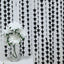 Black Star Chain Foil Fringe Curtain Party Backdrop, Metallic Black Tinsel Streamer Party Decor - Door Window Foil Curtain - 3ftx6.5ft