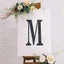 Decorative Rhinestone Alphabet "M" Letter Stickers, Glitter Adhesive Craft Letters Black DIY Sparkle Embellishments 8"