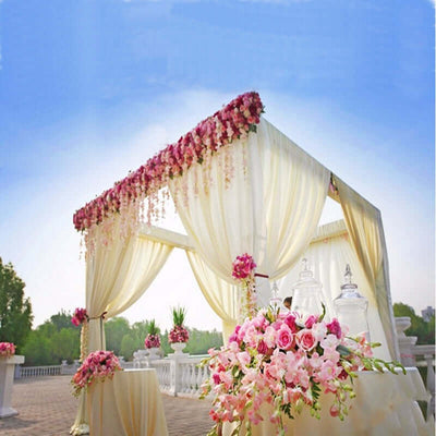 10ft 4-Post DIY Photography Backdrop Stand, Wedding Arch Canopy Tent