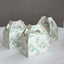 25 Pack White Green Candy Gift Tote Gable Boxes with Eucalyptus Leaves Print, Party Favor Treat Boxes - 6"x3.5"x7"