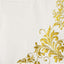 20-Pack Paper Dinner Napkins with Floral Design Metallic Gold - Disposable 3 Ply Cocktail Napkins for Weddings