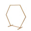 Hexagon Wedding Arch Table Centerpiece Metal Gold - Self-Standing Geometric Flower Balloon Stand 21"