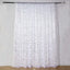 8ftx8ft Silver Embroider Sequin Event Curtain Drapes, Sparkly Sheer Backdrop Event Panel With Embroidery Leaf